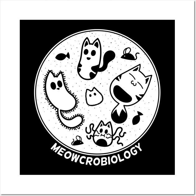 Cats love Microbiology Wall Art by gymdrunk